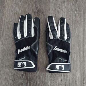 Franklin Sports 2nd Skinz XT Adult Batting Gloves, Small - Black/White